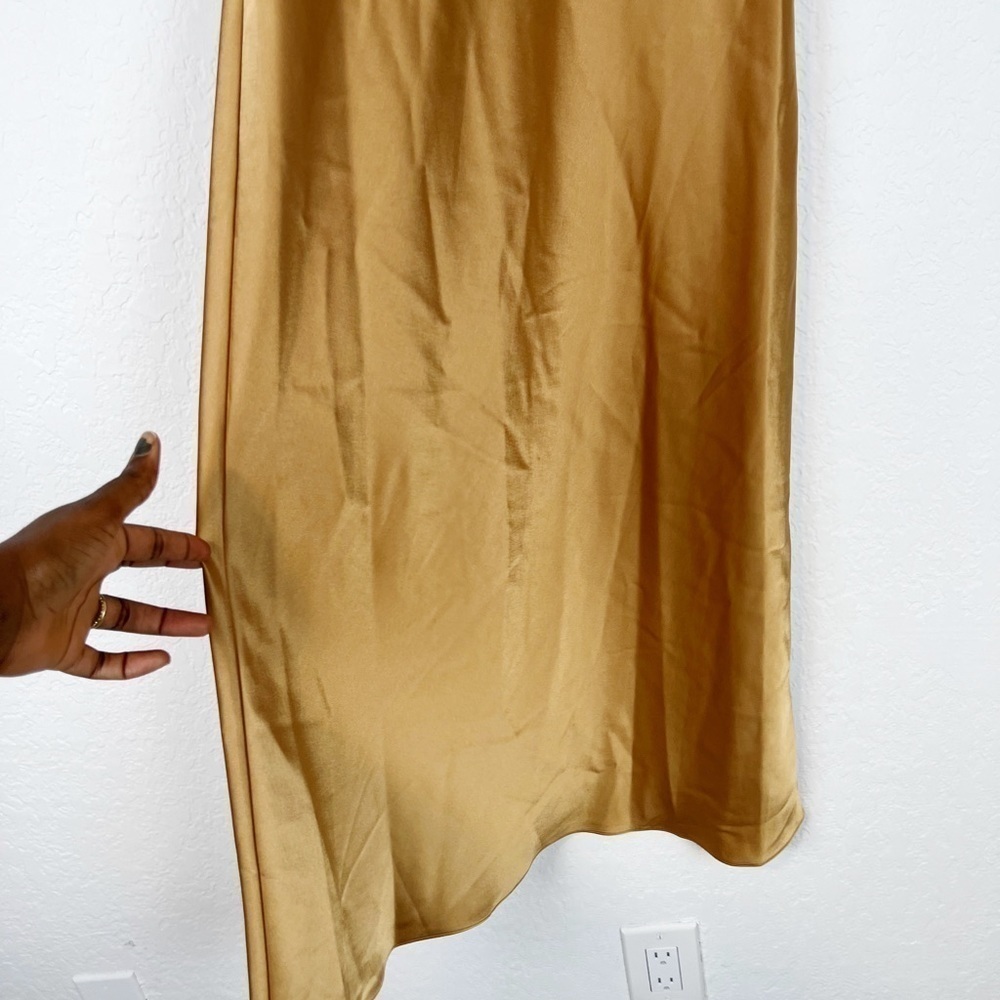 THEORY Satin A-Line Midi Dress - Picture 4 of 13